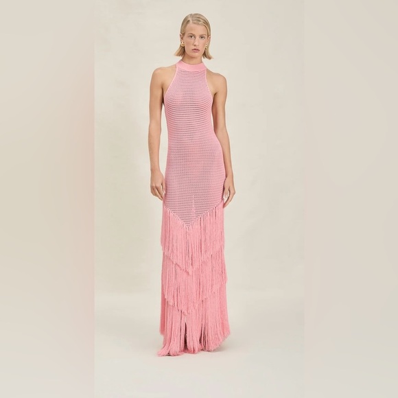 NWT Size M - Devon Windsor True Fringe Dress (Color Peach) NWT US$ 390 - Picture 1 of 13